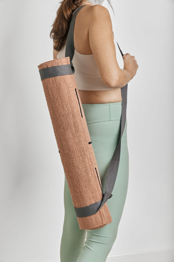 Handmade Cotton Yoga Mat - Sand - Image 6