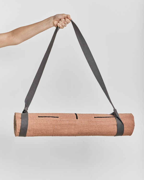 Handmade Cotton Yoga Mat - Sand - Image 5